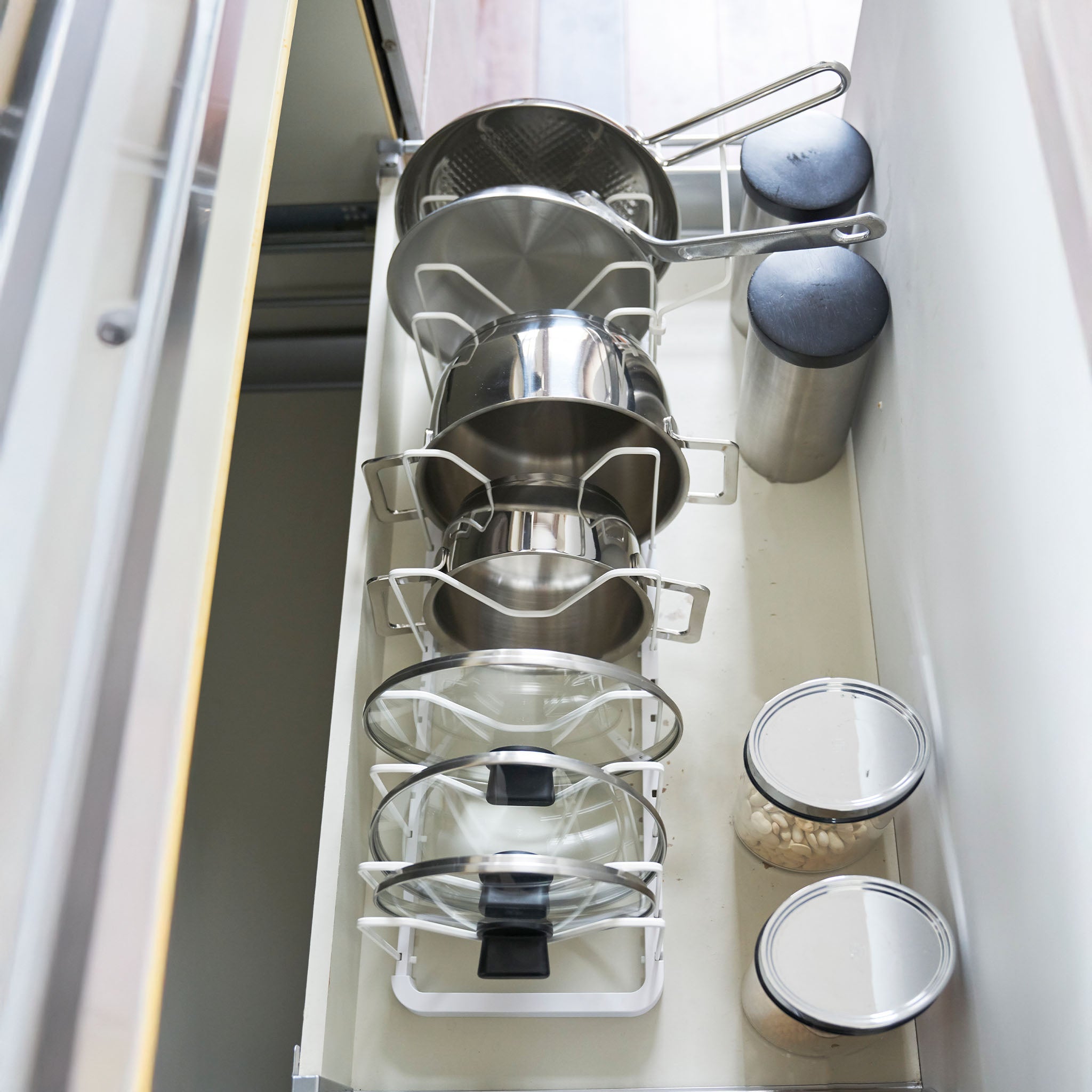 Extendable Pot Lid & Pan Organizer